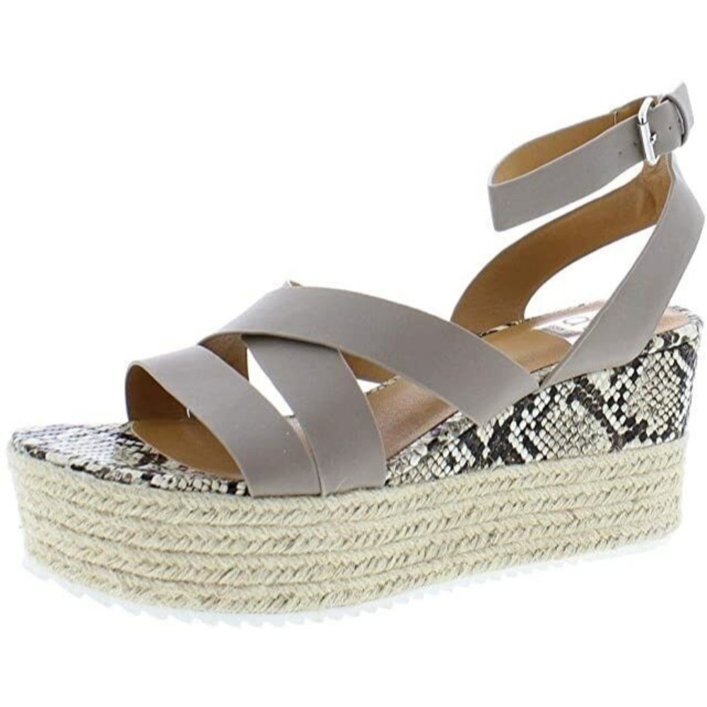 DV DOLCE VITA Varda Wedge Dark Taupe Sandals Women's Size 7, 8.5